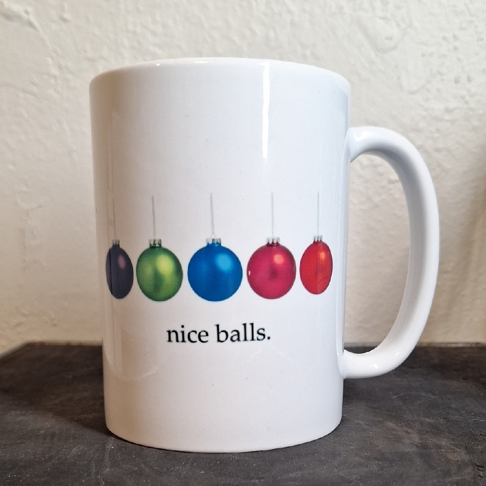 Festive Mug with Colorful Ornaments
